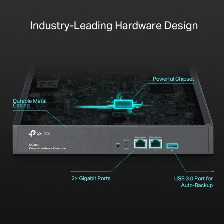 Controlador hardware Omada TP-Link OC300 - Cloud, 500 AP, 100 Switches y 100 Routers