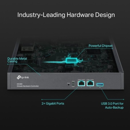 Controlador hardware Omada TP-Link OC300 - Cloud, 500 AP, 100 Switches y 100 Routers
