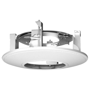 Soporte techo de empotrar para cámaras domo - Apto uso exterior - Blanco - 210mm diámetro
