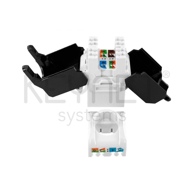 Conector Cat6A UTP 180° sin herramientas Keynet