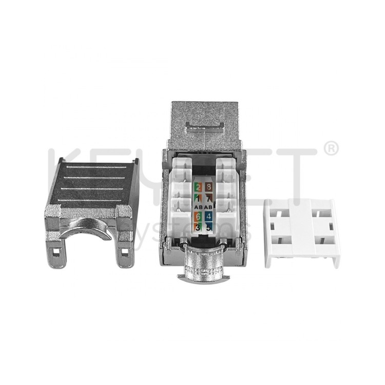 Keystone CAT 6A FTP 90º, Tooless (sin herramientas)