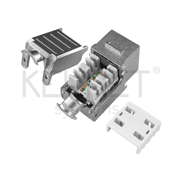Keystone CAT 6A FTP 90º, Tooless (sin herramientas)