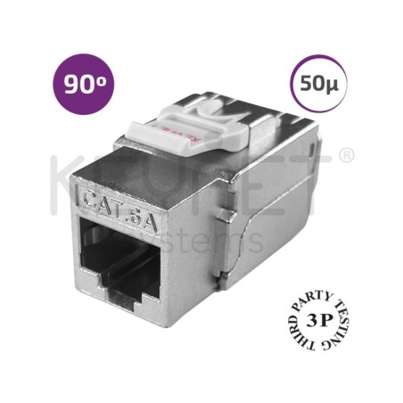 Keystone CAT 6A FTP 90º, Tooless (sin herramientas)