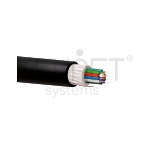 Cable 4F G.651.1, multimodo OM4 ajustada, CPR-BCA, LSZH, para exterior (UV negro). Bobina 2000mts/Corte