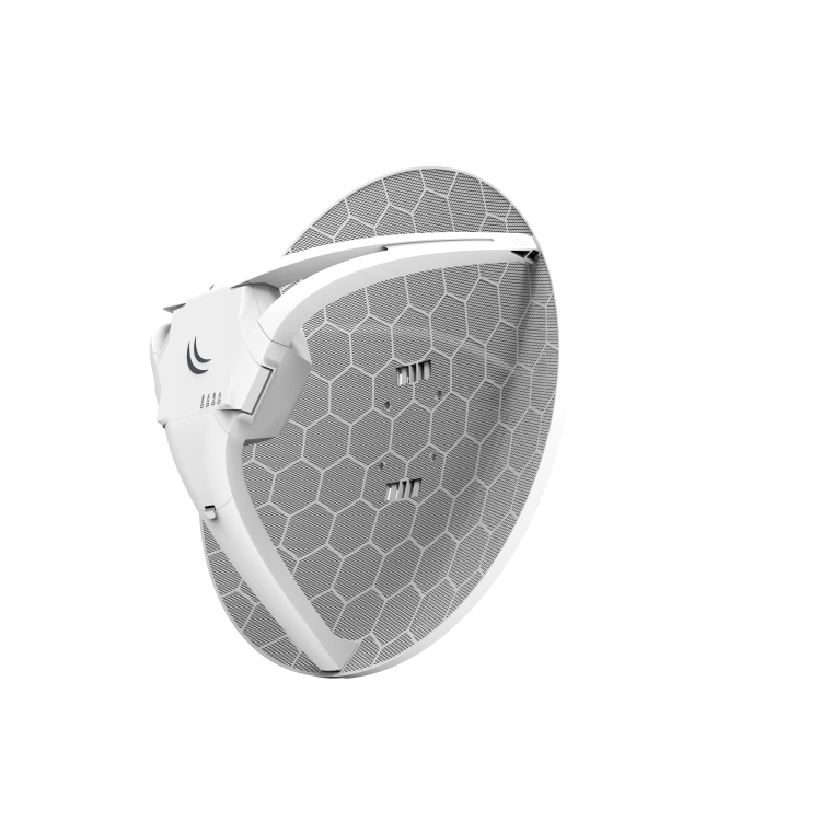 CPE exterior MikroTik LHG R - sin módem, antena 21 dBi, PoE, miniPCIe libre - RBLHGR