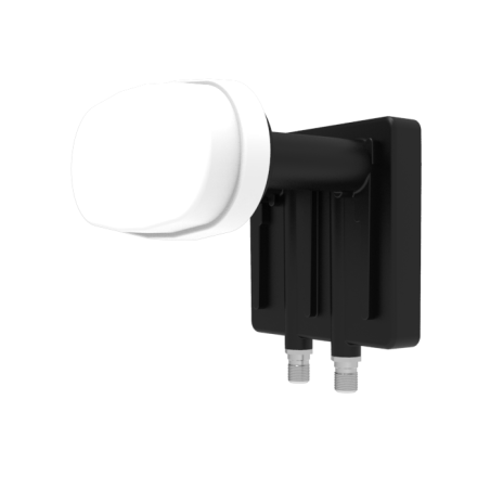 Lnb Twin (2 Receptores), Monoblock 4,3º (Astra 19.2 - Astra 23,5º), 55dB, 0,2dB ruido