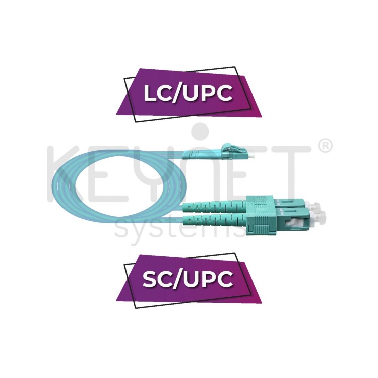 Latiguillo SC/UPC - LC/UPC, Duplex, MM OM3, 5mts, 1.9mm
