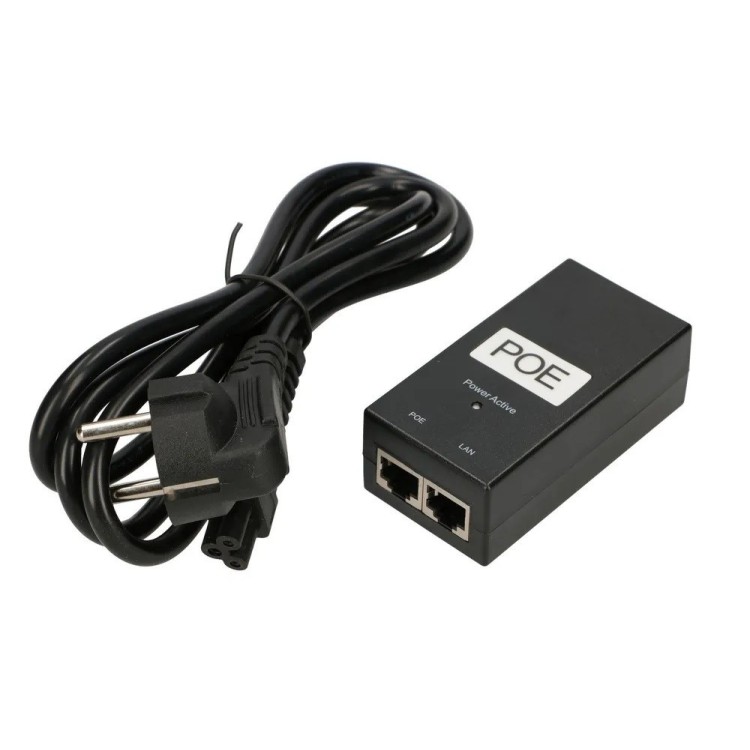 Adaptador POE 24V, 1A, 24W. Gigabit