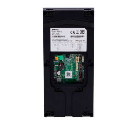 Placa videoportero 2 hilos, cámara 2Mpx,  lector tarjetas MF/EM, NFC y PIN, PoE, IP65