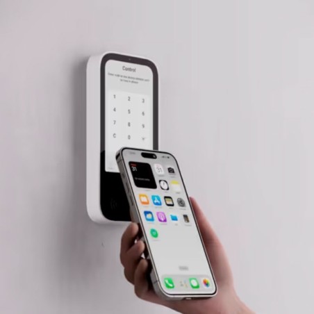 Teclado inalámbrico con pantalla IPS táctil y lector RFID para central Ajax. Blanco