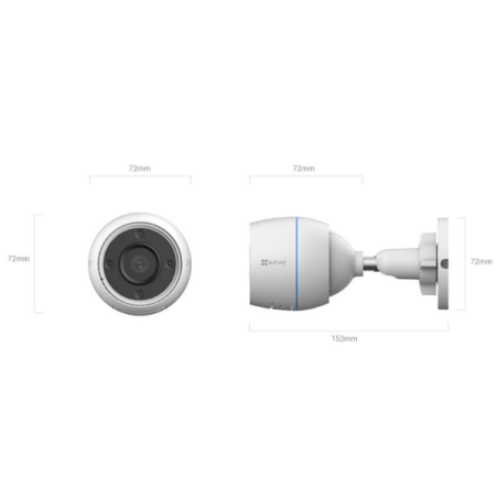 Cámara Wi‑Fi exterior EZVIZ CS-H3C (2MP) - IA IP67