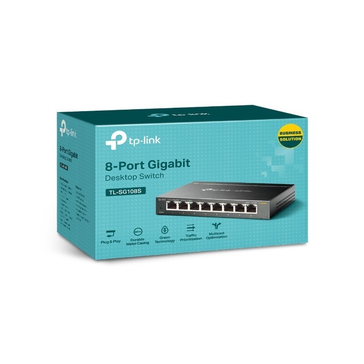 Switch para sobremesa con 8 puertos a Gb, caja metálica