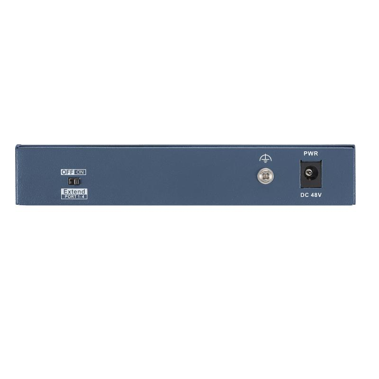 Switch de 4 puertos 10/100 POE (puerto 1 soporta Hi-PoE 60W)  60W + x2 UPLINK, para sobremesa