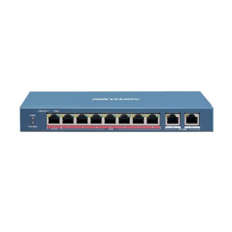 Switch de 8 puertos 10/100 POE (puerto 1 soporta Hi-PoE 90W)  110W + x2 Gb UPLINK, para sobremesa
