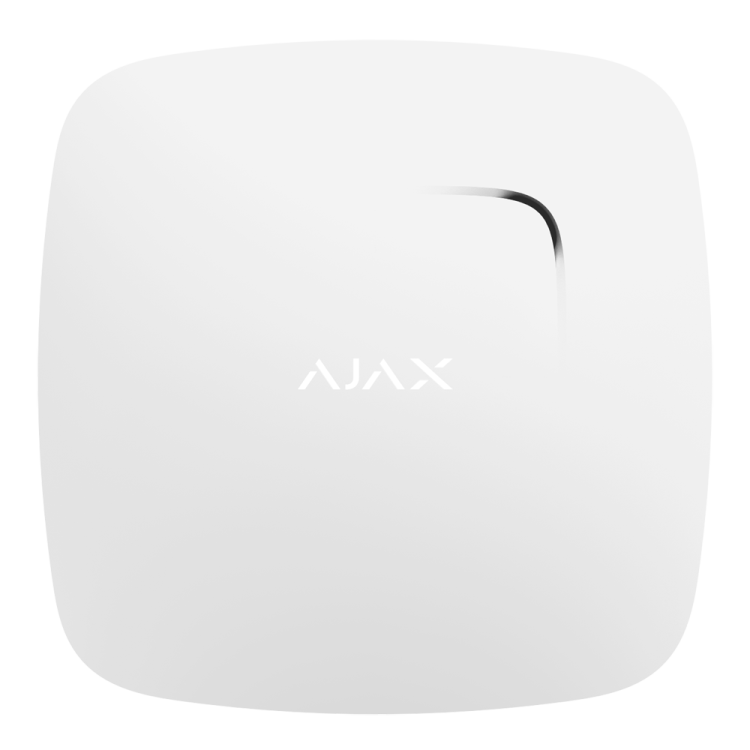Detector incendio Ajax AJ-FIREPROTECT-W - Humo, temperatura, 85 dB, Jeweller, EN14604. Blanco