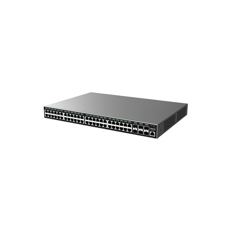 Switch gestionable L2+, x48 Gb, x6 SFP+. Sobremesa / Pared / Rack