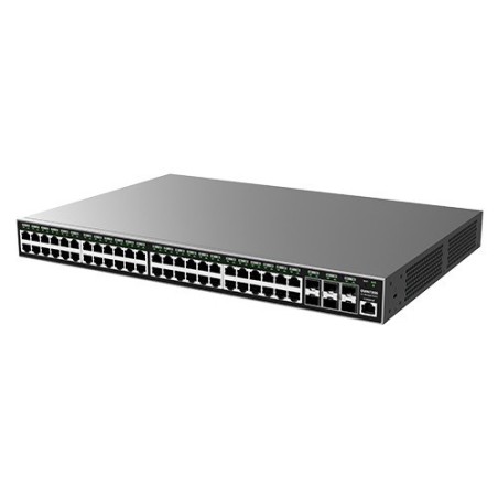 Switch gestionable L2+, x48 Gb, x6 SFP+. Sobremesa / Pared / Rack