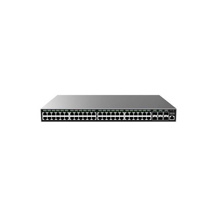 Switch gestionable L2+, x48 Gb, x6 SFP+. Sobremesa / Pared / Rack
