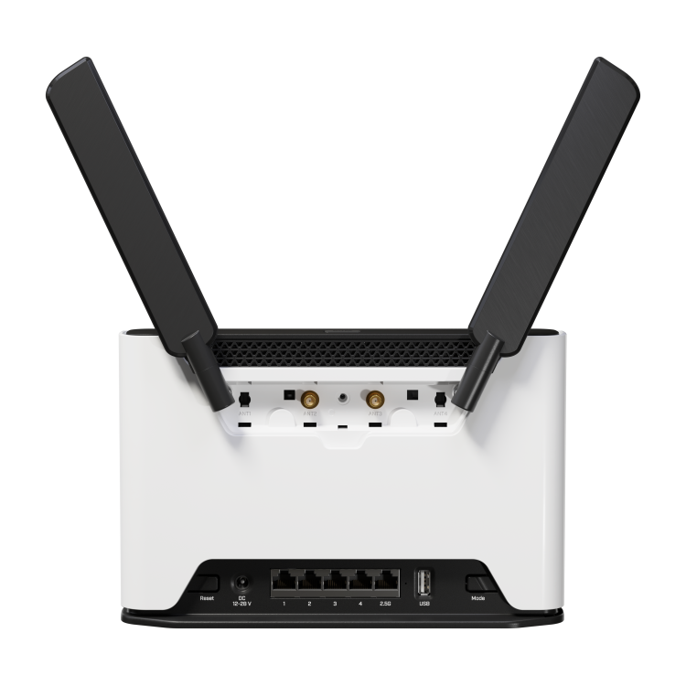 Router inalámbrico MikroTik Chateau LTE6 ax D53G-5HacD2HnD-TC&EG06-EA - LTE Cat.6, WiFi 6, 5×Gigabit, PoE