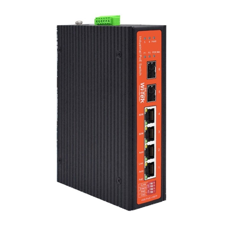 Switch de 4 puertos Gigabit POE 180W, x2 SFP. Sobremesa