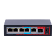 POE extender Switch 802.3af/at/bt 60W. 4x POE out Gb, 1x POE in Gb, 1xSFP