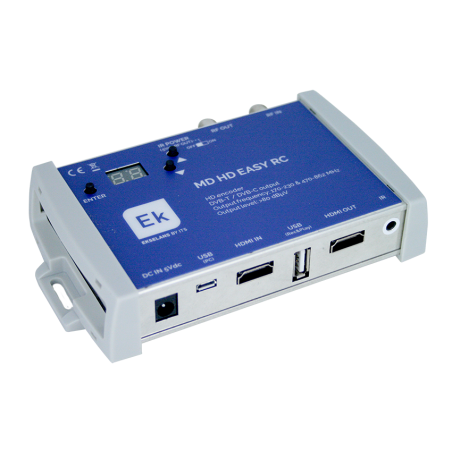Modulador digital EKSELANS MD HD EASY RC - HDMI a COFDM/QAM HD, HDMI Loop, USB e IR