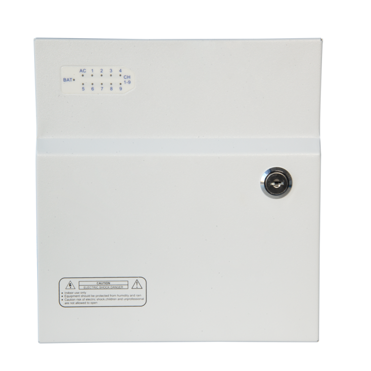 Fuente de alimentación 12V/10A, 9 salidas. 120W. UPS