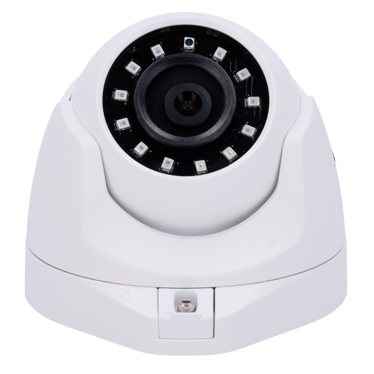 Cámara domo 4 en 1, 1080p, 1.2mm, IR 30mts. IP66, blanca.