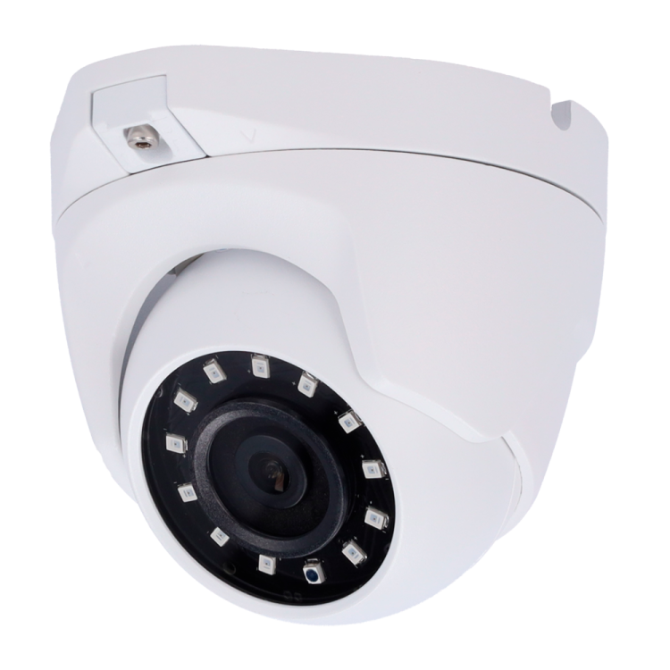 Cámara domo 4 en 1, 1080p, 1.2mm, IR 30mts. IP66, blanca.
