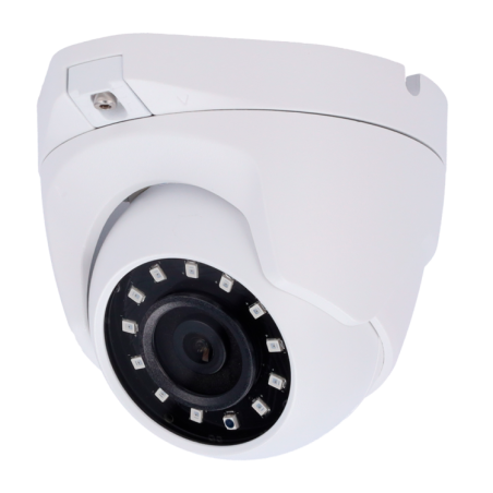 Cámara domo 4 en 1, 1080p, 1.2mm, IR 30mts. IP66, blanca.
