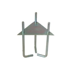 Base fija con garras para torre de 180mm,placa de 230x4mm, enlace enroscado W 3/8
