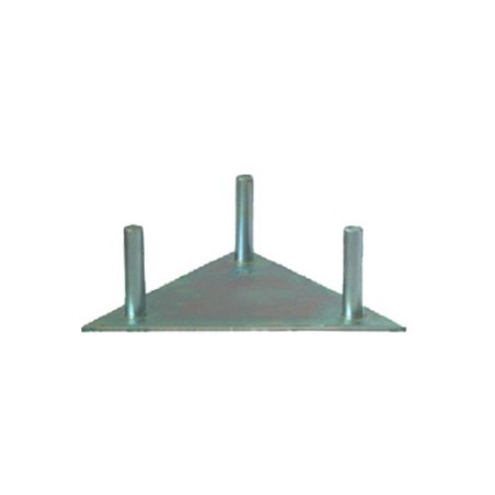 Base fija sin garras para torre de 180mm,placa de 230x4mm, enlace enroscado W 3/8