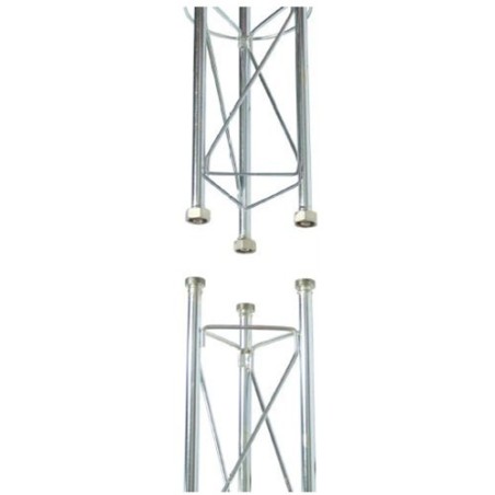 Torreta tramo intermedio 2.5m reforzada, 180mm, altura máxima 25 mts (10 tramos)