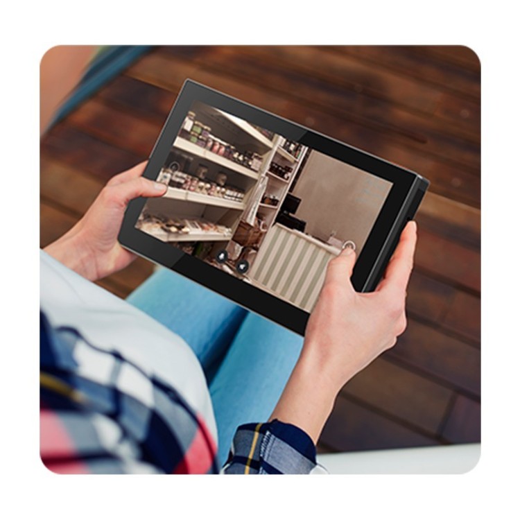 Monitor de 7" WiFi, 2 hilos,  2.4/5GHz y MicroSD.  App móvil P2P, para Kits Ezviz.