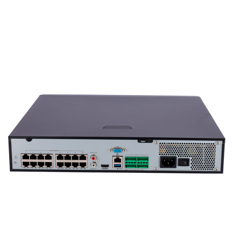 NVR 16ch IP hasta 12Mpx, 320Mbps, Ultra H.265, 4 HDD