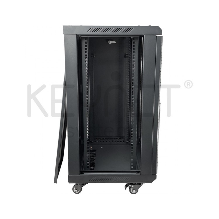 Armario rack mural 19" Keynet FR6-C1566-U - 15U, 600x600x770mm, puerta cristal, desmontado