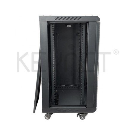 Armario rack mural 19" Keynet FR6-C1566-U - 15U, 600x600x770mm, puerta cristal, desmontado