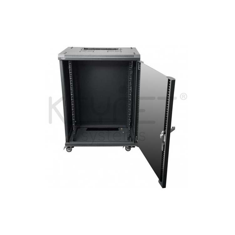 Armario rack mural 19" Keynet FR6-C1566-U - 15U, 600x600x770mm, puerta cristal, desmontado