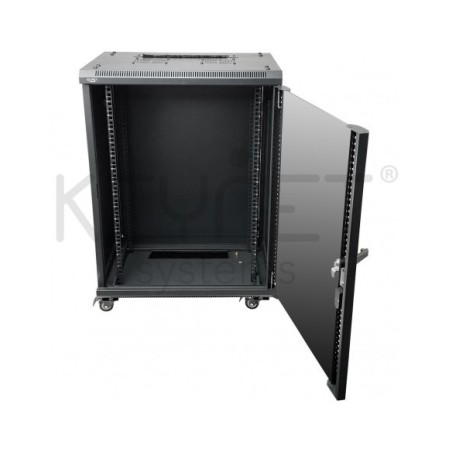 Armario rack mural 19" Keynet FR6-C1566-U - 15U, 600x600x770mm, puerta cristal, desmontado