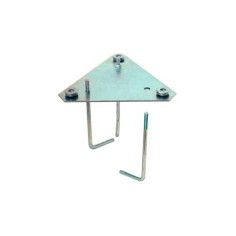 Base fija con garras para torre de 360mm,placa de 367x5mm, enlace enroscado W 12 1/2
