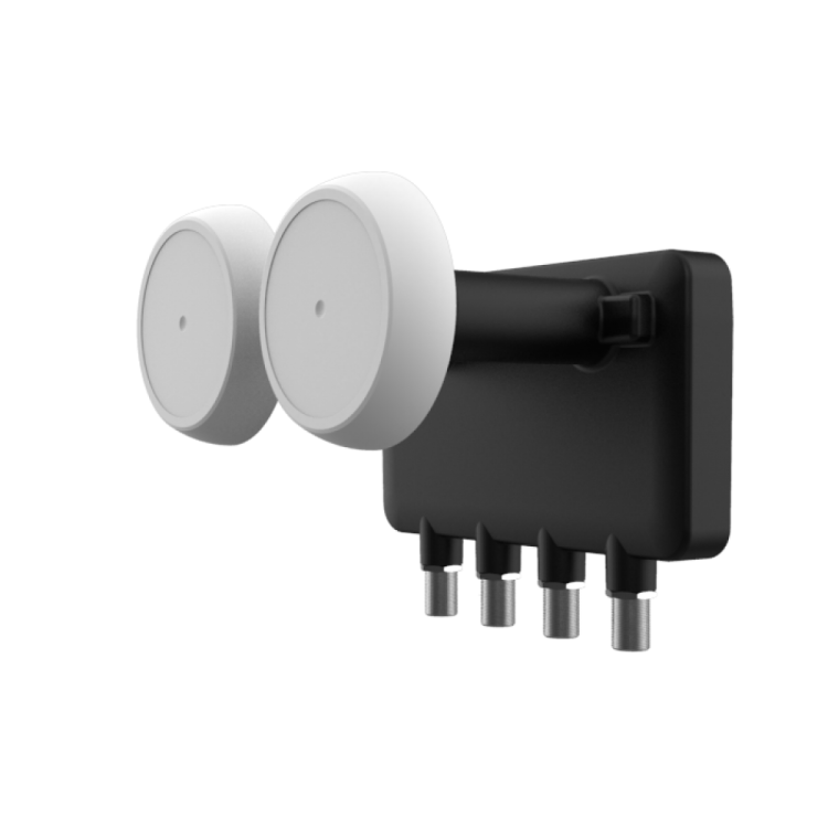 Lnb Quad (4 Receptores), Monoblock 6º (Astra 19.2 - Hot Bird 13), 58-68dB, 0,1dB ruido