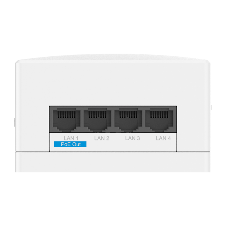 Punto de acceso WIFI 6  AX 2.4/5Ghz, 20dBm, 3dBi, x4 puerto Gb + 1x Gb trasero, 2x2 MIMO. L3 ROAMING.