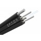 Cable 2F G657A2 monomodo, plana, LSZH, para exterior (UV negro), FRP, 2x3mm, con refuerzo FRP 1mm. Bobinas de 1000mts