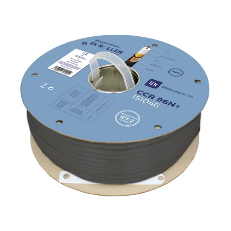 Cable coaxial cobre 6,8mm. Conductor interno CU 1,13mm. Atenuación: 17,4/28,2dB (862/2150MHz)
