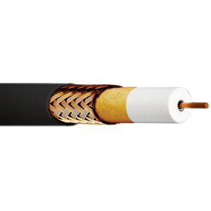 Cable coaxial cobre 6,8mm. Conductor interno CU 1,13mm. Atenuación: 17,4/28,2dB (862/2150MHz)