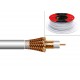 Cable coaxial cobre 6,8mm. Conductor interno 1,13mm. Atenuación 17,4/29,1dB (860/2150MHz).