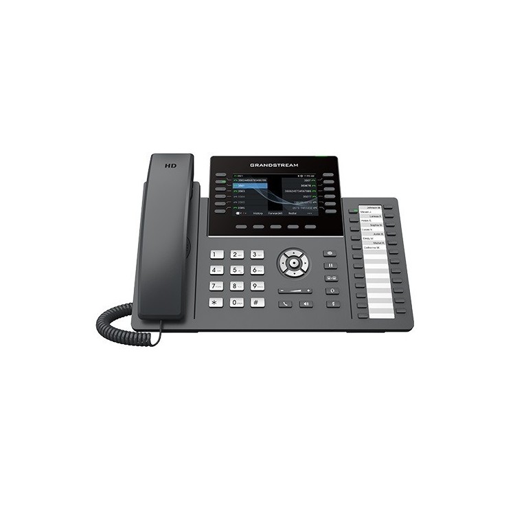 Teléfono IP 6 cuentas SIP, 12 líneas, cloud gratuito, Bluetooth, WiFi dual AC, Audio HD, pantalla LCD 4.3"