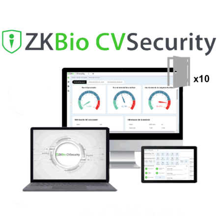 Software control de accesos ZKTeco ZK-SOF-BIOCV-10 - 10 puertas, 30000 usuarios, web, TCP/IP, Wi-Fi
