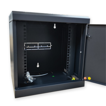 Rack de 10" 6U, F300 / AN500 / AL600mm, carga 10kg, vacío. Montado.