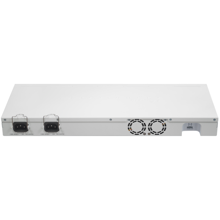 Cloud Core de 9 núcleos, 1,2 Ghz, 2Gb RAM, x7 Gb, x1 combo (SFP/RJ45), x1 SFP+, RouterOS, L6. Rack